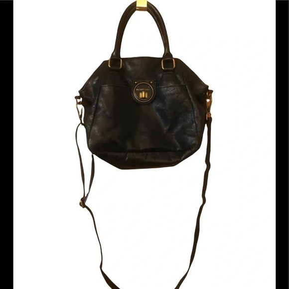 Vintage Y2k Elliott Lucca black leather crossbody handbag purse Fall Classic - Picture 1 of 9